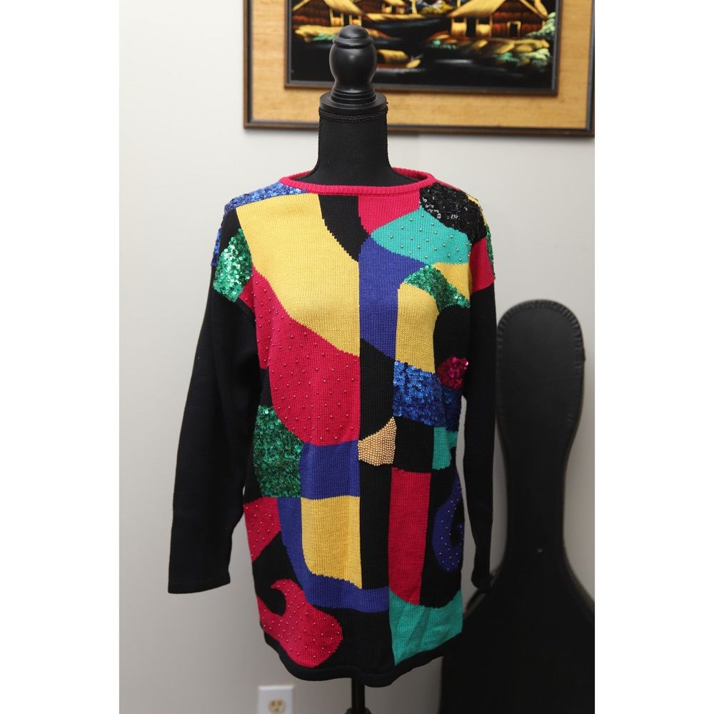 Vintage 1980s Suzelle Paris NY London Sweater